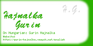 hajnalka gurin business card